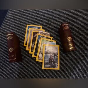 1992 National Geographic Magazines and Slip Cover Cases Slipcase + 2 Maps